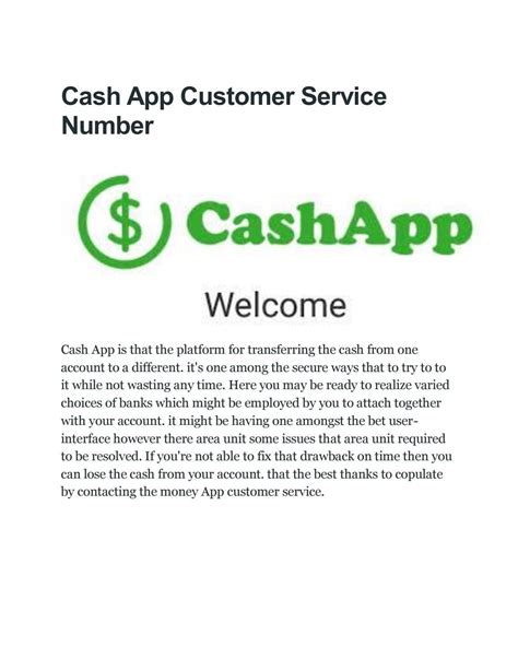 Cash Customer Service Number